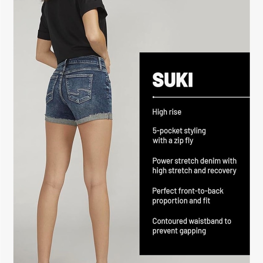 Silver Jeans Women's Suki Short Sz 30, 4” Rolled Inseam - Picture 9 of 10